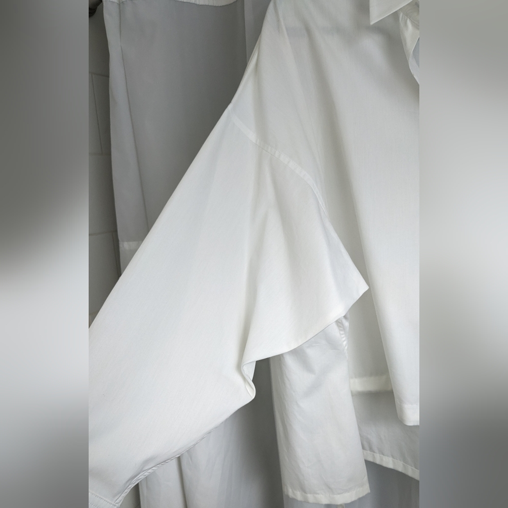 Armani Collared High-Low Top w/ Front Drawstring - Picture 6 of 7